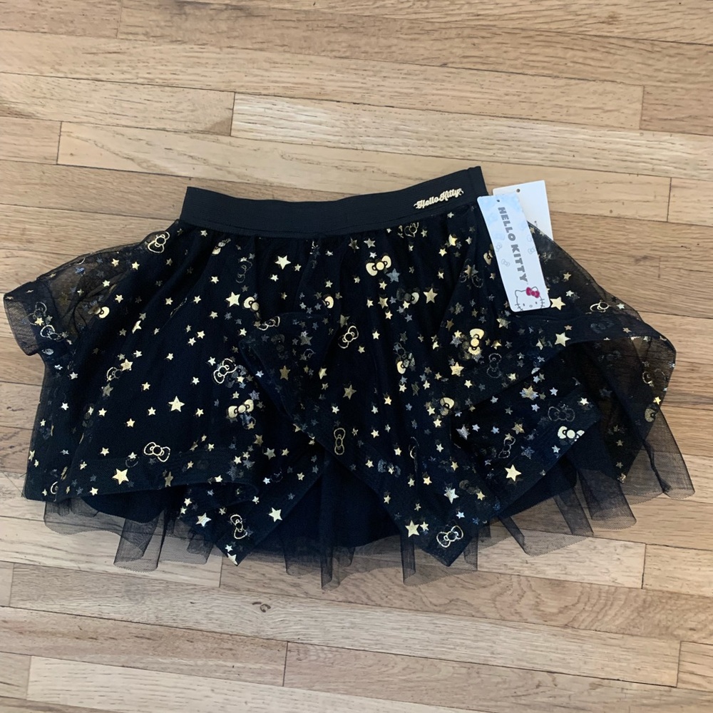 Hello Kitty Girl Black and Gold Skirt